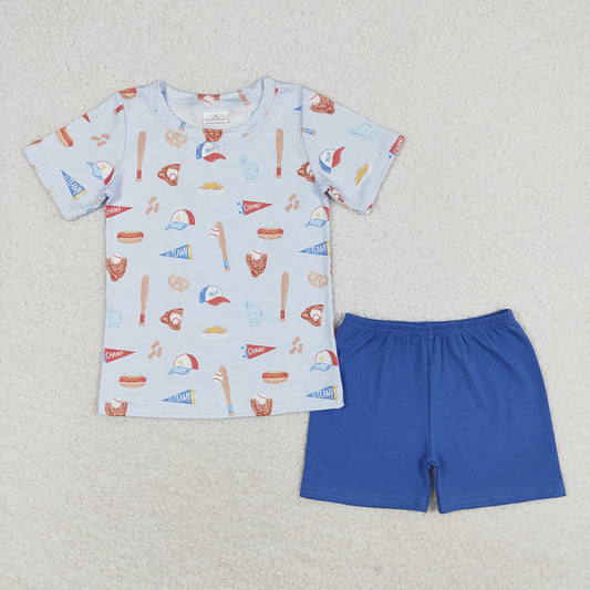 Baby Boys Summer Baseball Top Shorts Clothes Sets
