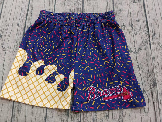 Preorder(moq 5) Baby Boys Braves Sprinkles Team Shorts Bottoms