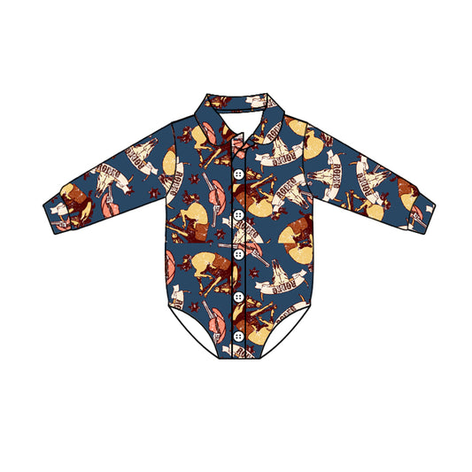 Baby Infant Boys Horse Long Sleeve Rompers preorder(moq 5)