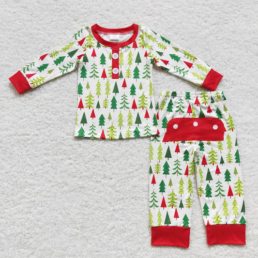 Baby Boys Christmas Tree Pants Pajamas Clothes Sets