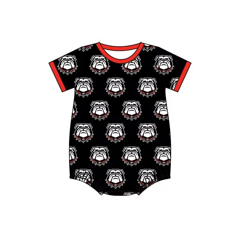 Baby Infant Boys Bulldogs Team Short Sleeve Rompers preorder(moq 5)