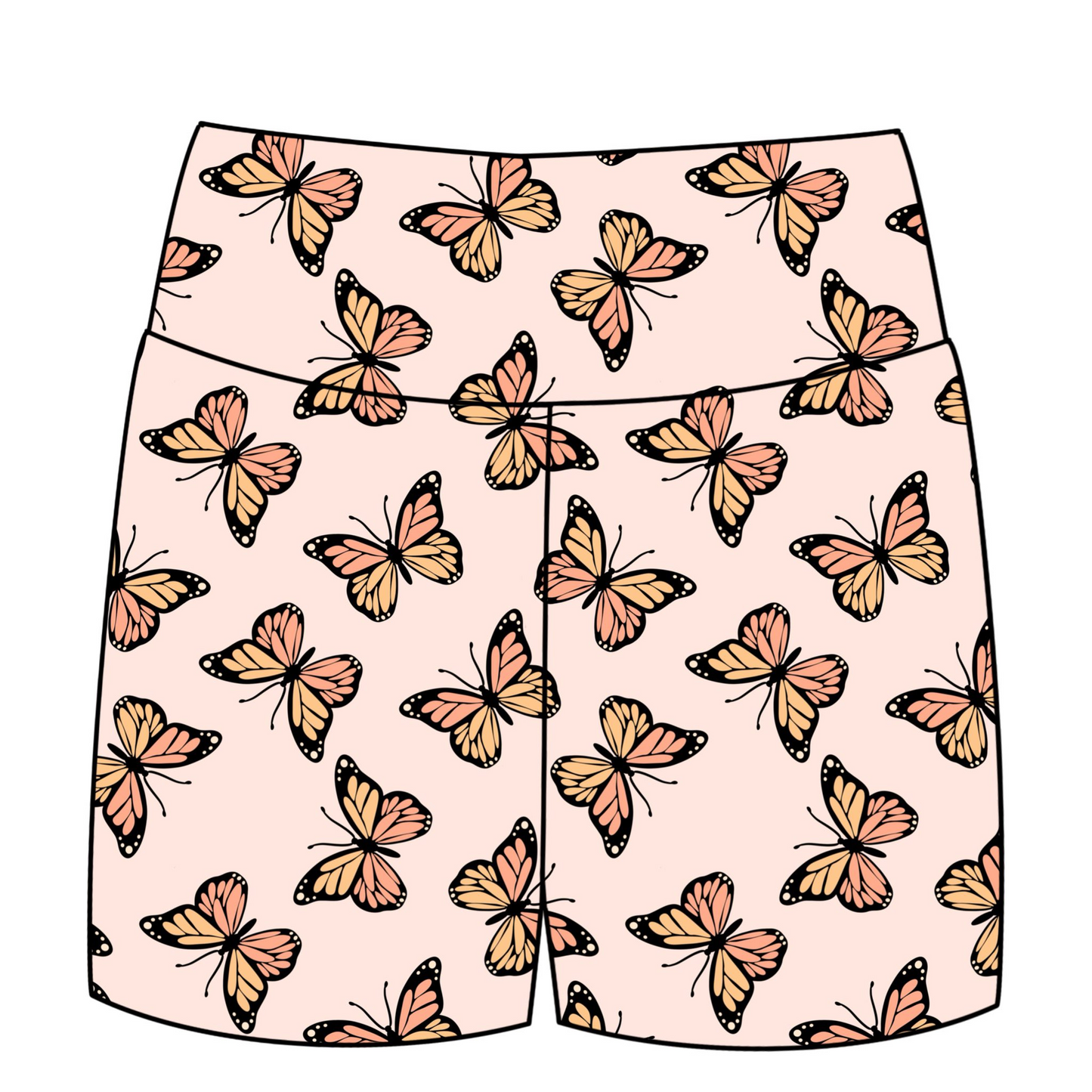 Preorder moq 5 Baby Girls Butterfly Biking Shorts Bottoms