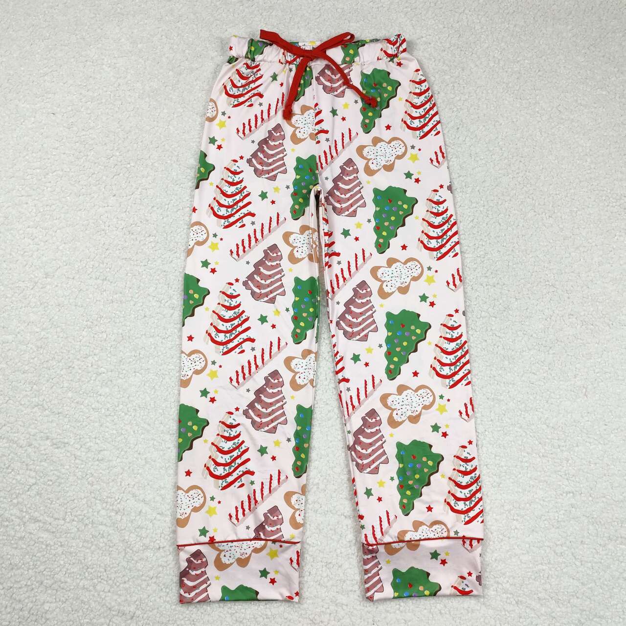 Family Christmas Tree Cake Shirt Pants Bamboo Rompers Pajamas Clothes Sets