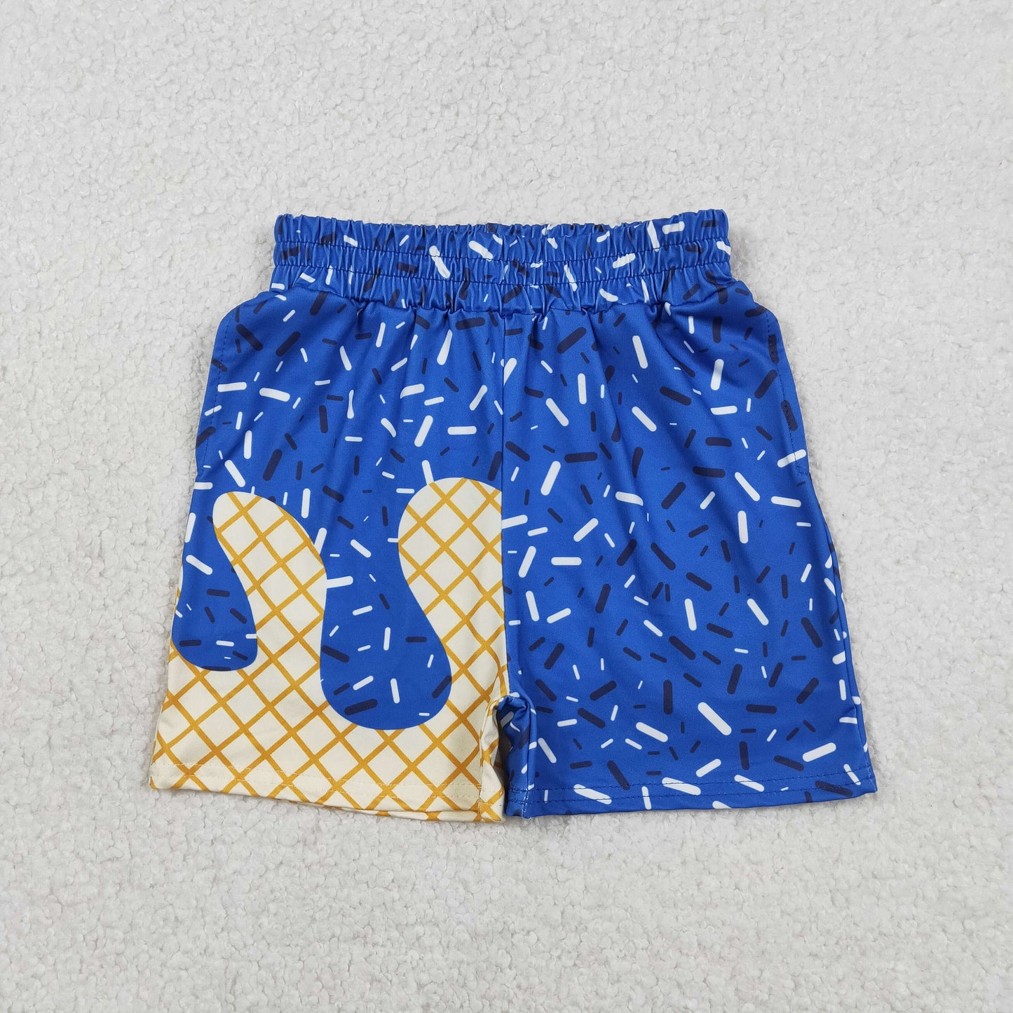 Baby Boys Hot Blue Sprinkle Drip Team Shorts Bottom