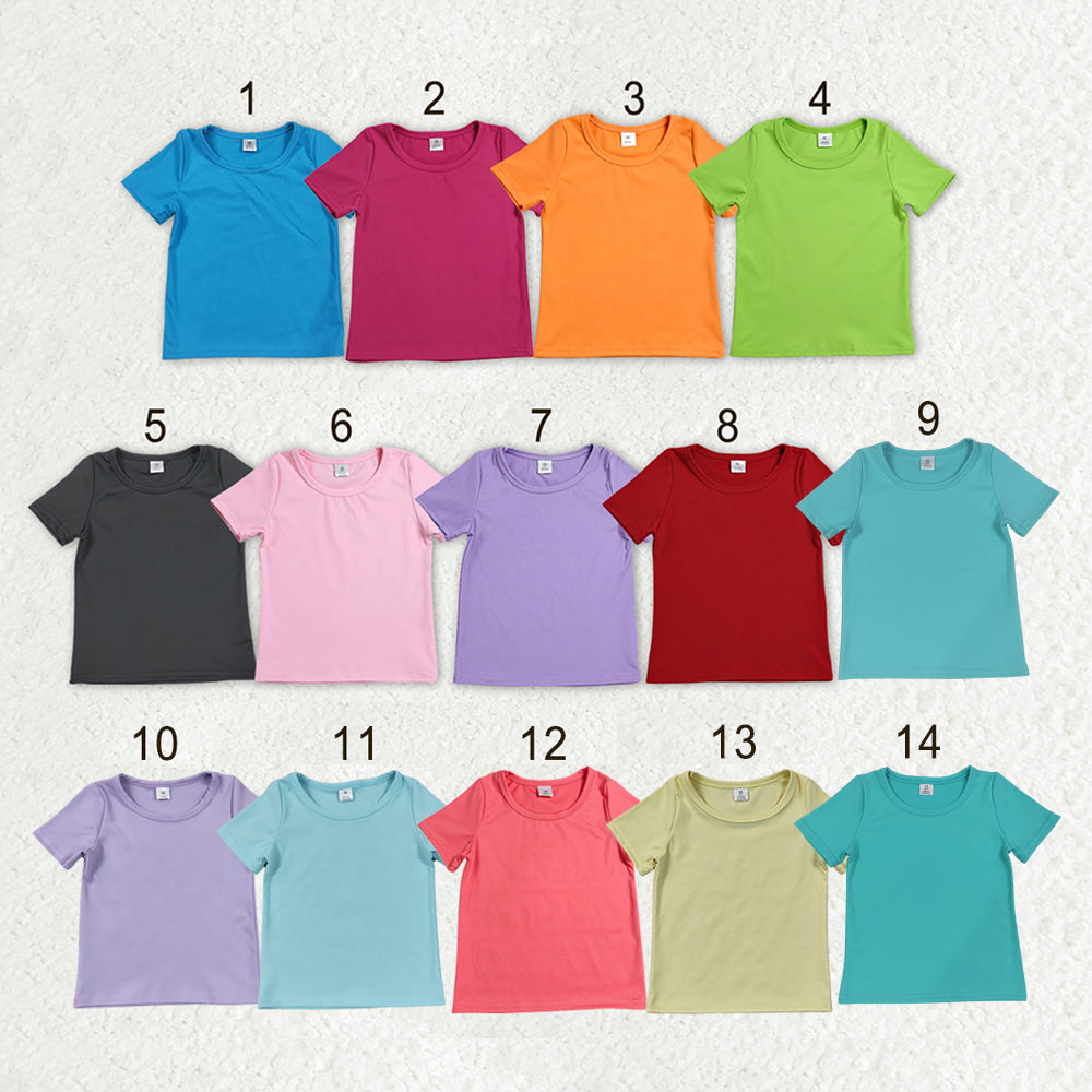 Sibling Baby Girls Short Sleeve Colorful Yoga Active T-shirts Tops