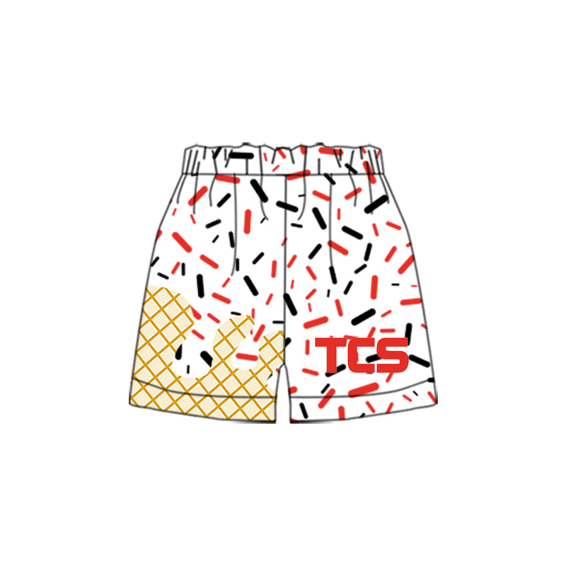 Preorder(moq 5) Baby Boys Red Drip TCS Team Shorts Bottom