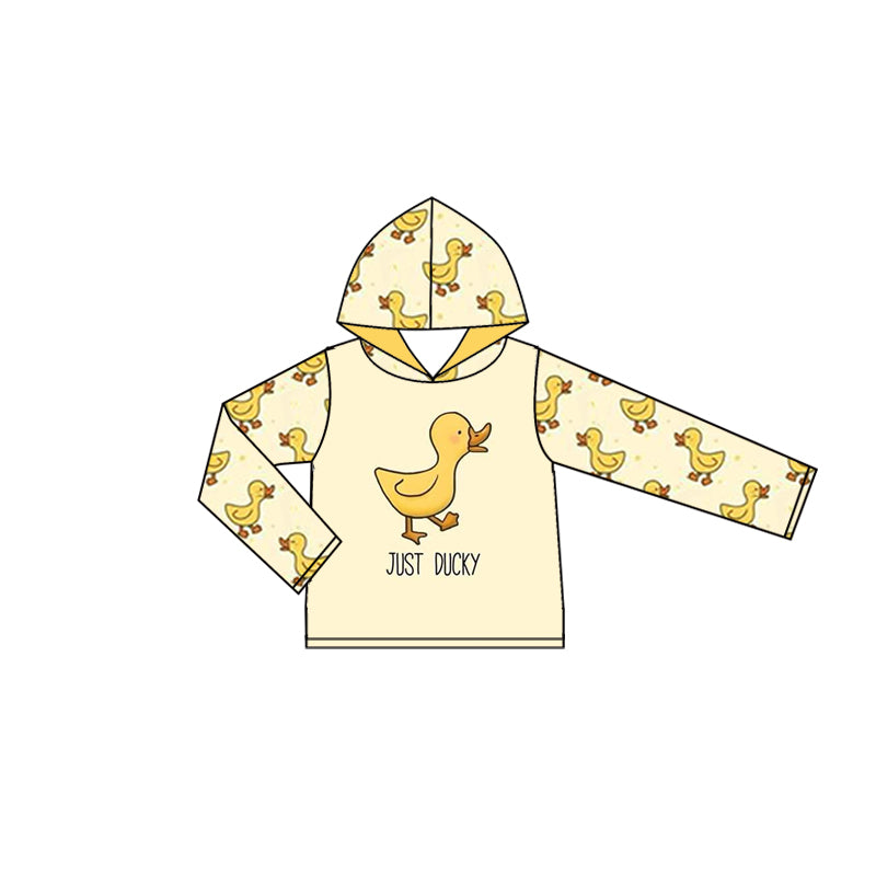 Baby Girls Duck Hooded Long Sleeve Shirt preorder(moq 5)