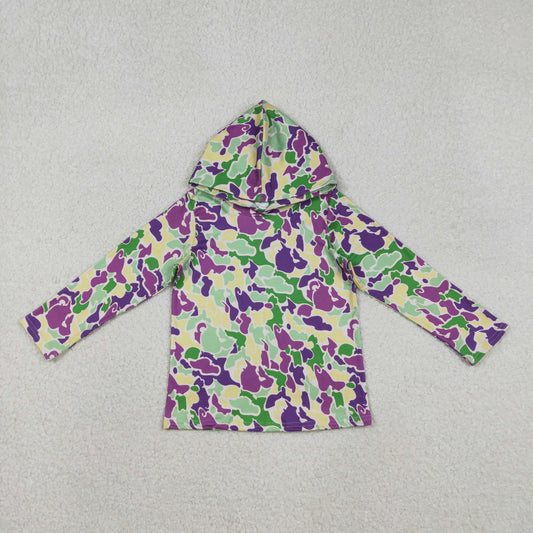 Baby Boys Mardigras Mardi Gras Camo Long Sleeve Hoodies Top