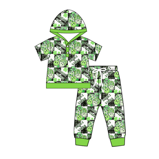 Baby Boys St Patrick Lucky Hooded Top Pants Clothes Sets preorder(MOQ 5)