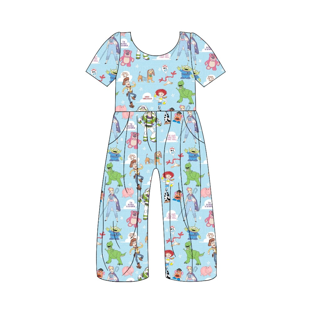 Baby Girls Toy Friends Short Sleeve Jumpsuits Preorder(moq 5)