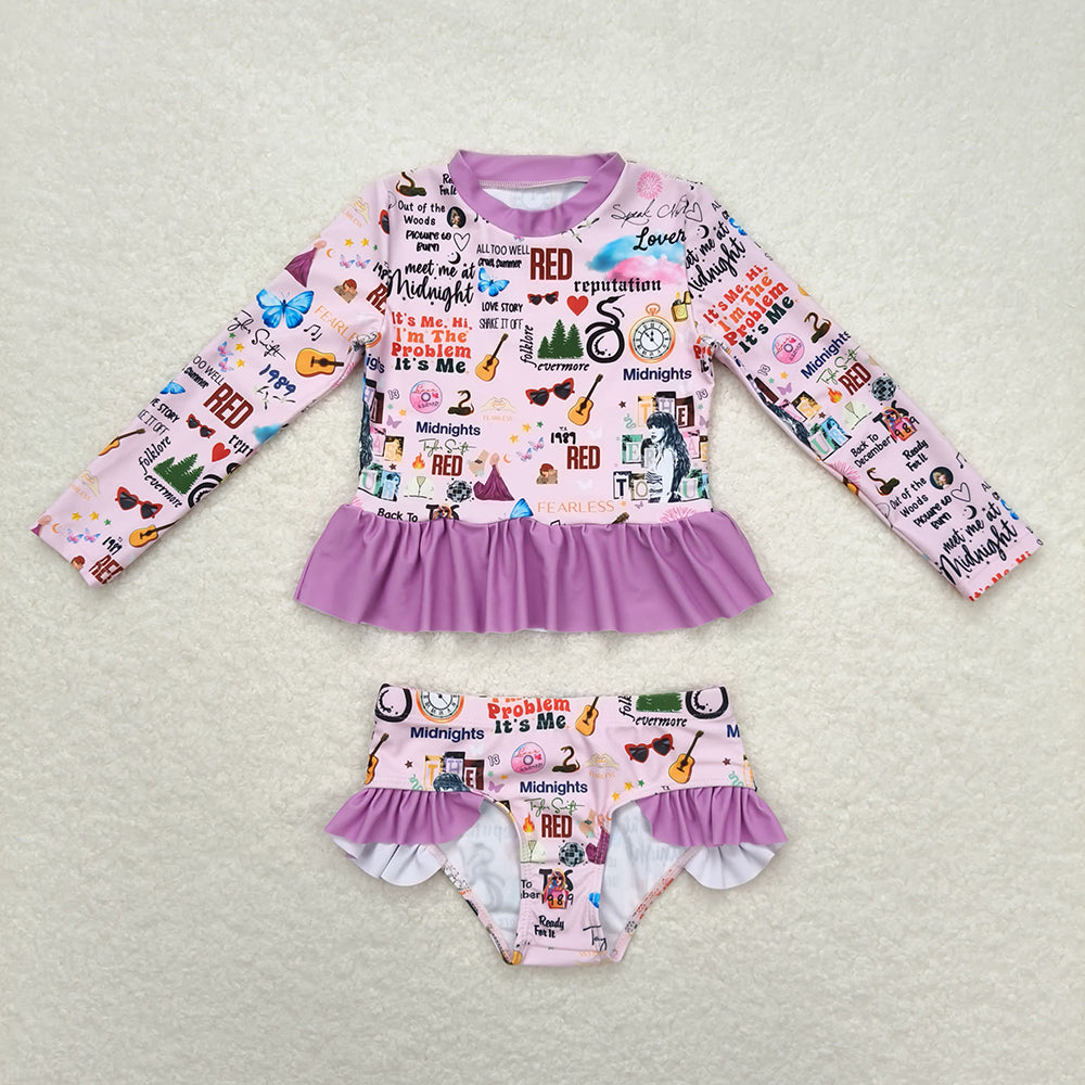 Baby Girls Sibling Long Sleeve Singer Top Bummie Swimsuits