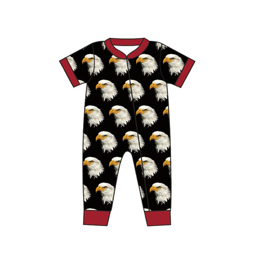 Baby Infant Boys Eagle Team Long Sleeve Zip Rompers preorder(moq 5)