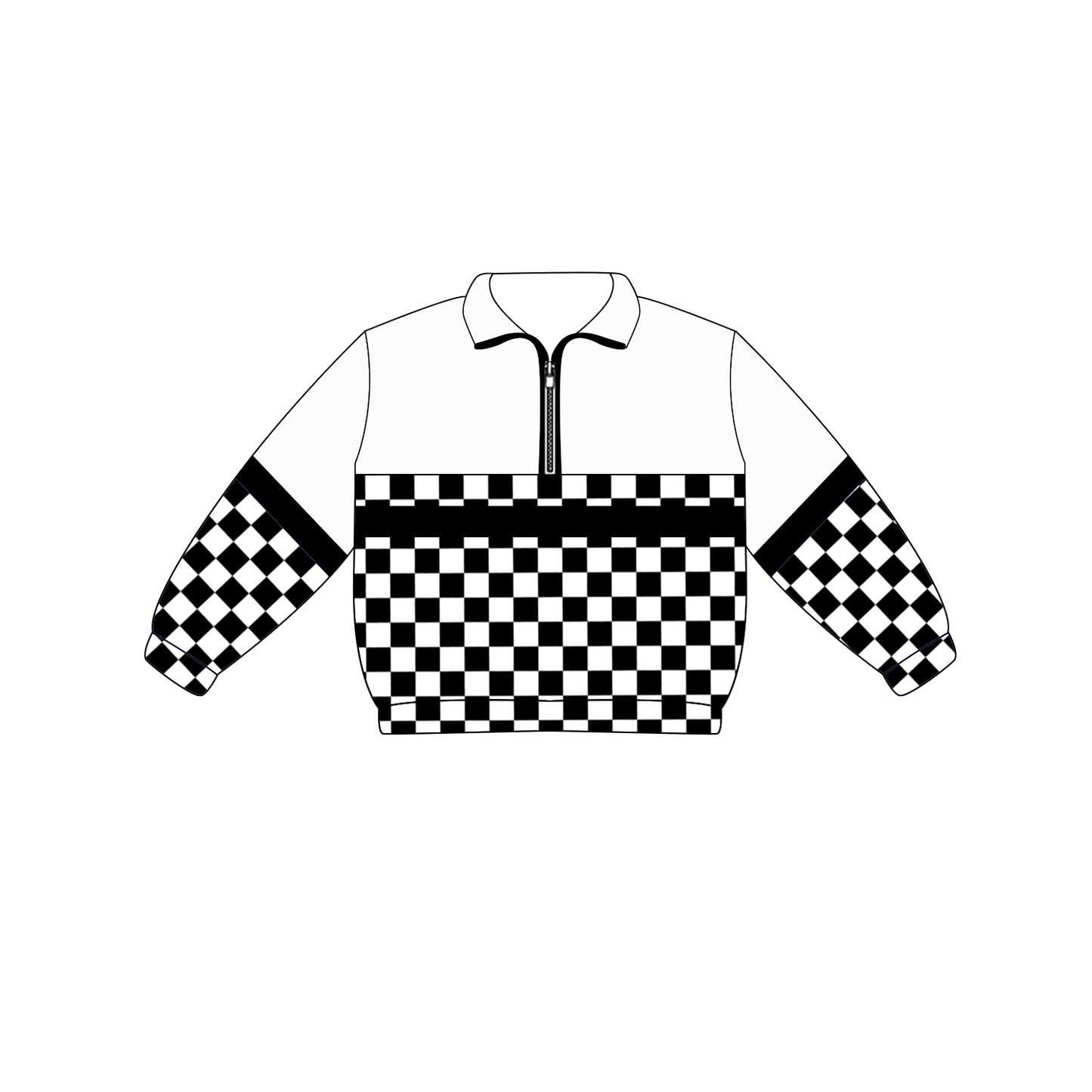 Preorder (moq 5)Baby Boys Long Sleeve Team Zip Pullovers Tops