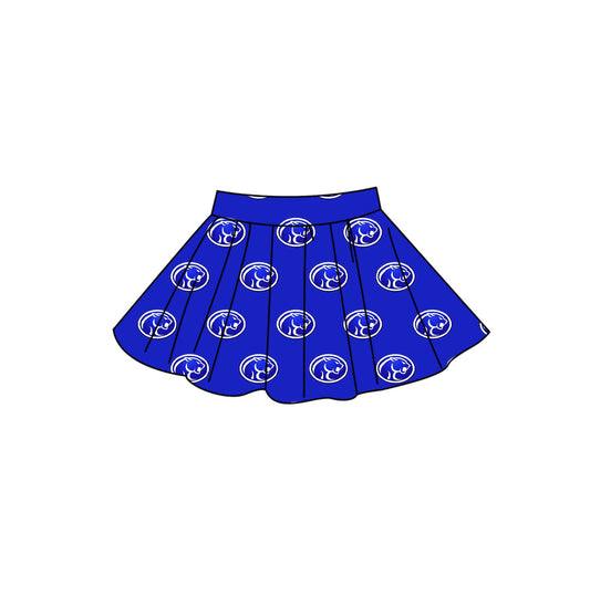 Preorder (moq 5)Baby Girls Hot Blue Cougars Team Skirt Shorts Bottom