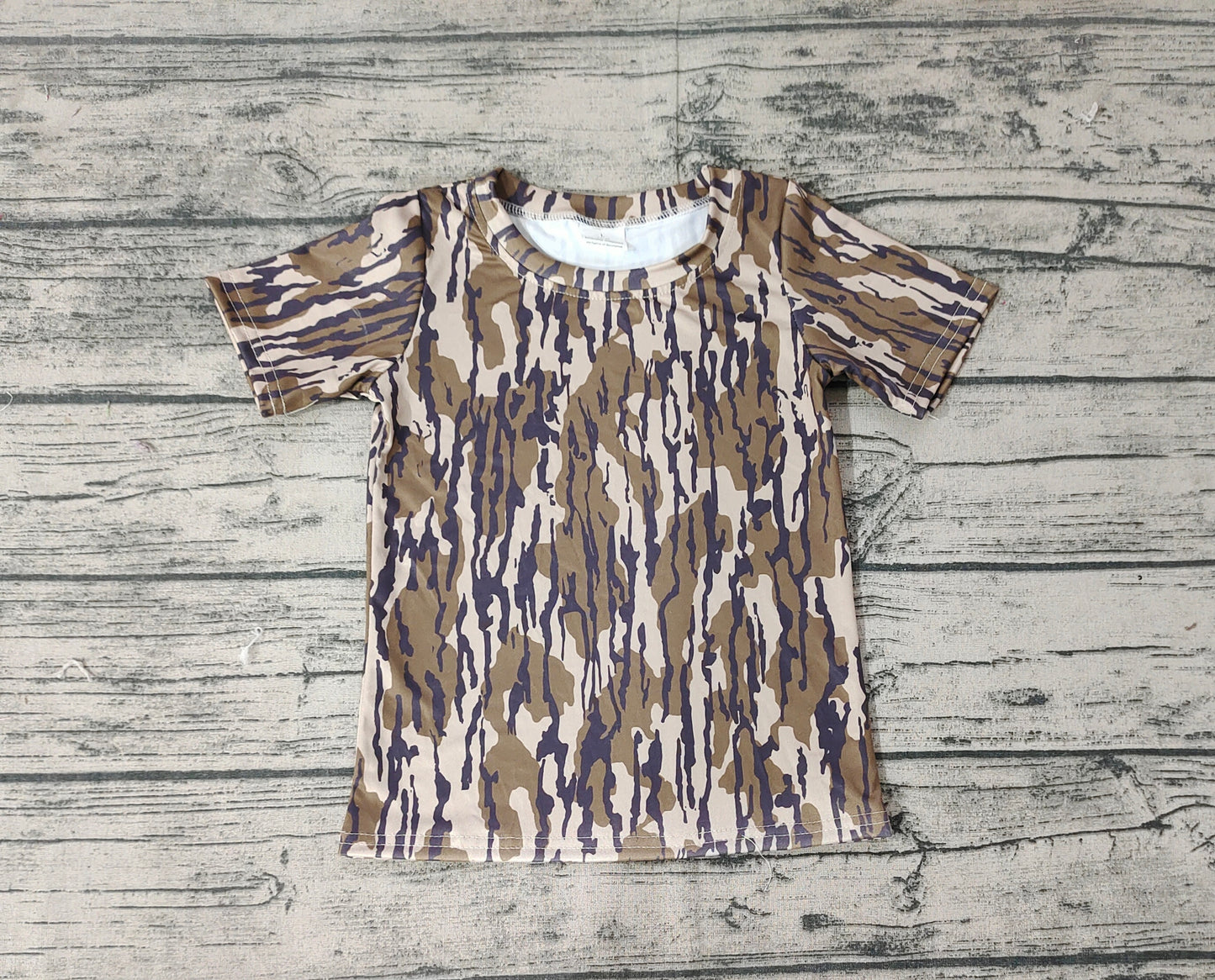 Baby Boys Camo Branches Short Sleeve Tee Shirts Tops