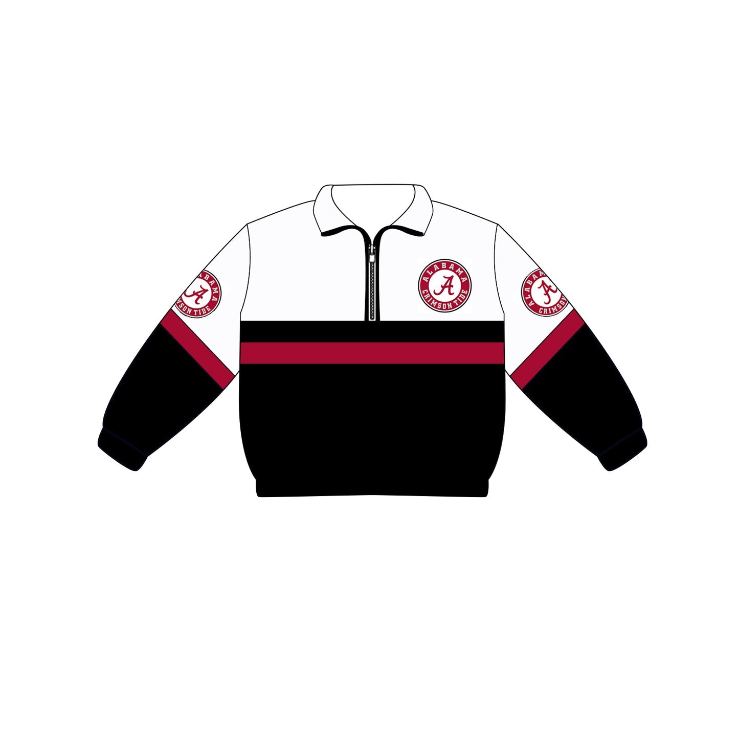 Preorder (moq 5)Baby Boys Long Sleeve Team Zip Pullovers Tops