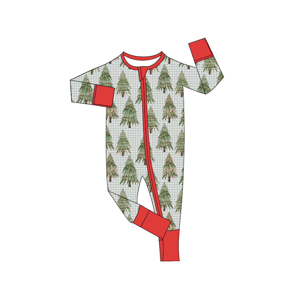 Baby Toddler Girls Christmas Tree Long Sleeve Rompers preorder(moq 5)