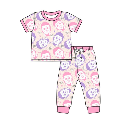 Baby Girls Halloween Ghost Shirt Pants Pajamas Clothes Sets Preorder(moq 5)