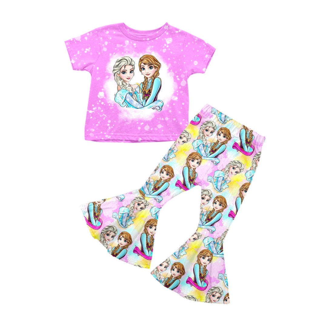 Baby Girls Sister Shirt Tops Bell Pants Clothes Sets preorder(moq 5)