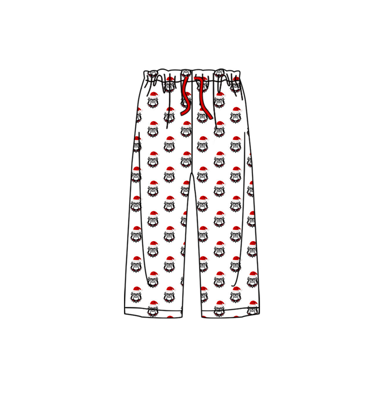 Adult Women Christmas Bulldogs Team Bottoms Pants Pajamas Preorder(moq 5)