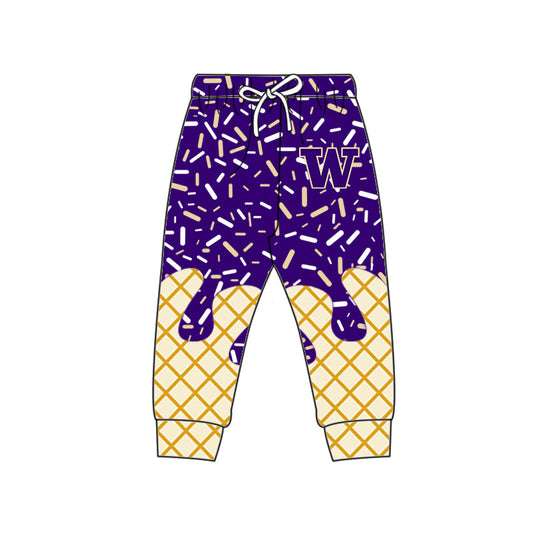 Preorder (moq 5)Baby Boys Drip Sprinkles Washington Huskies Team Jogger Pants Bottom