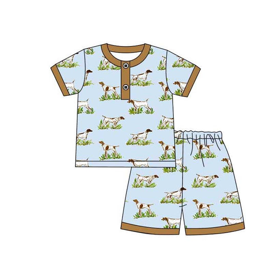 Baby Boys Dogs Hunting Shirts Top Shorts Pajamas Sets preorder(MOQ 5)