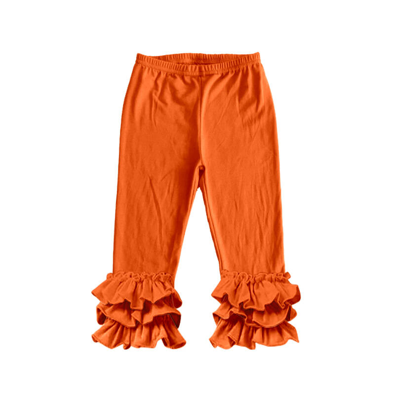 Baby Girls Orange Triple Ruffle Pants preorder(moq 5)