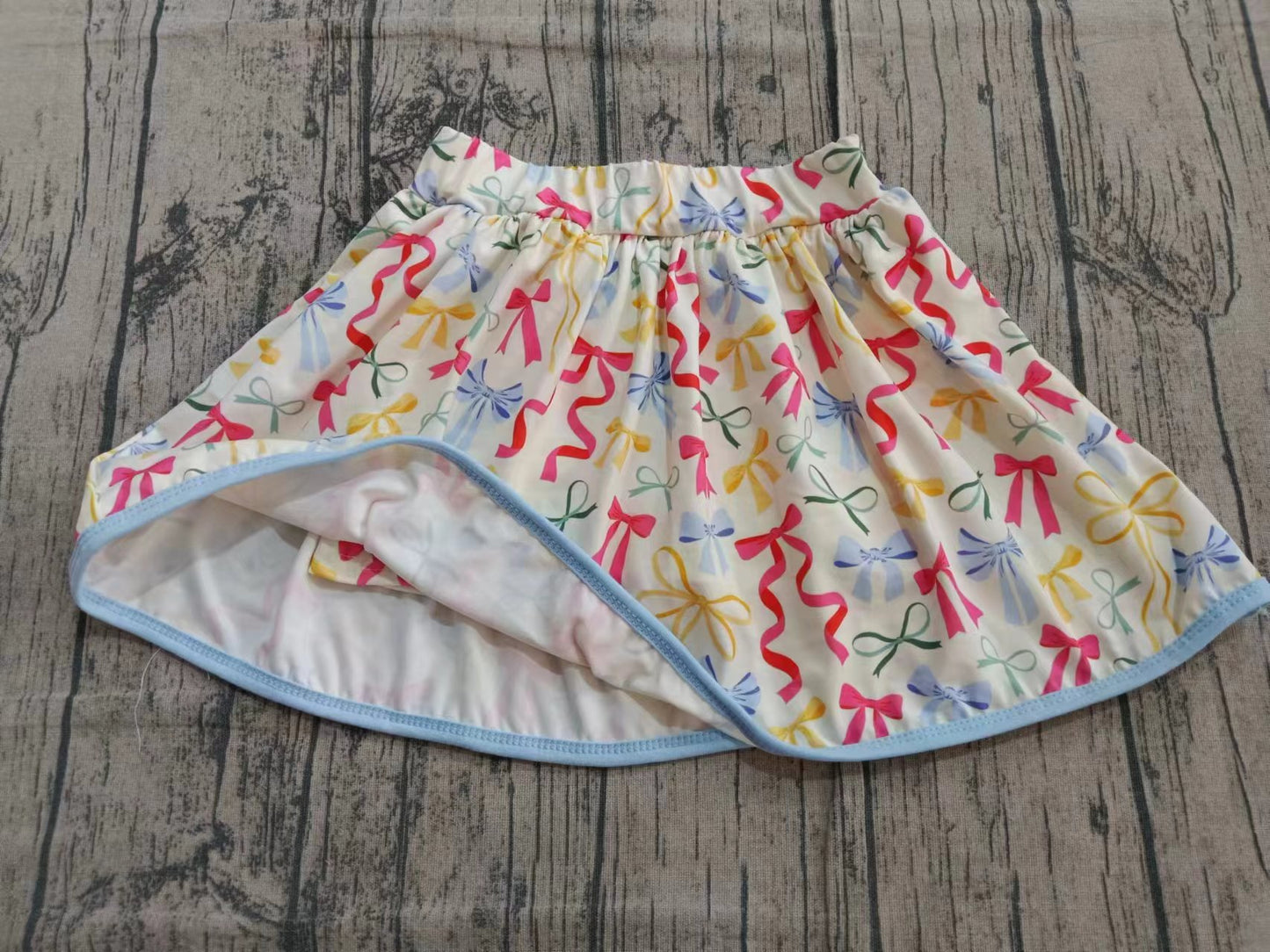 Preorder(moq 5) Baby Girls Colorful Bows Skirts Shorts Bottoms