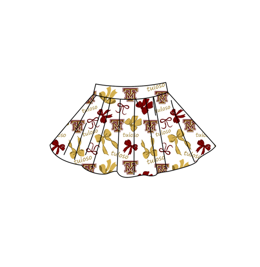 Preorder (moq 5) Baby Girls Bows Tuloso Team Skirt Shorts Bottom