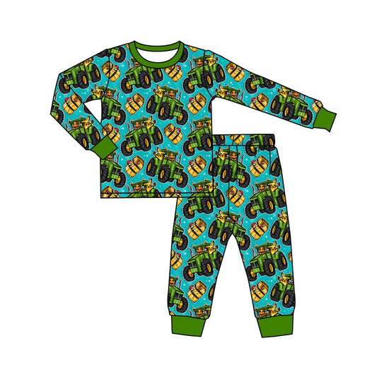 Baby Boys Animal Tractor Top Pants Pajamas Outfits Clothes Sets preorder(MOQ 5)