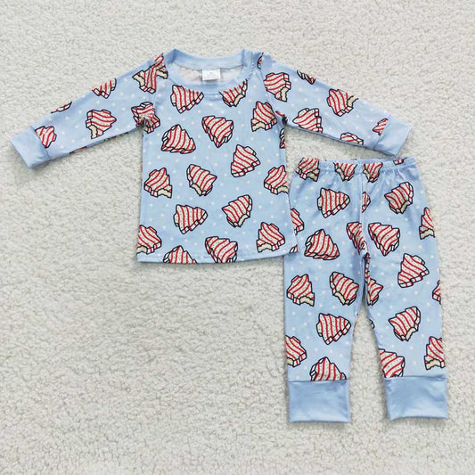 Baby Boys Christmas Tree Cake Pajamas Clothes Sets