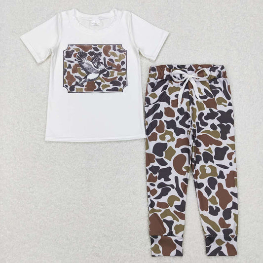 Baby Boys Camo Duck Shirt Jogger Pants Clothes Sets