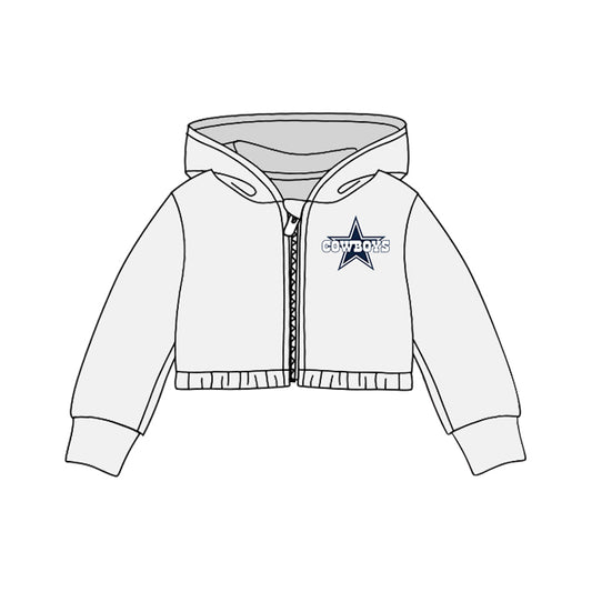 Baby Girls Team Cowboy Hooded Top Cardigans Jackets preorder(moq 5)