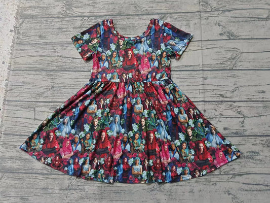 Baby Girls Charactors Flowers Cartoon Knee Length Dresses preorder(MOQ 5)
