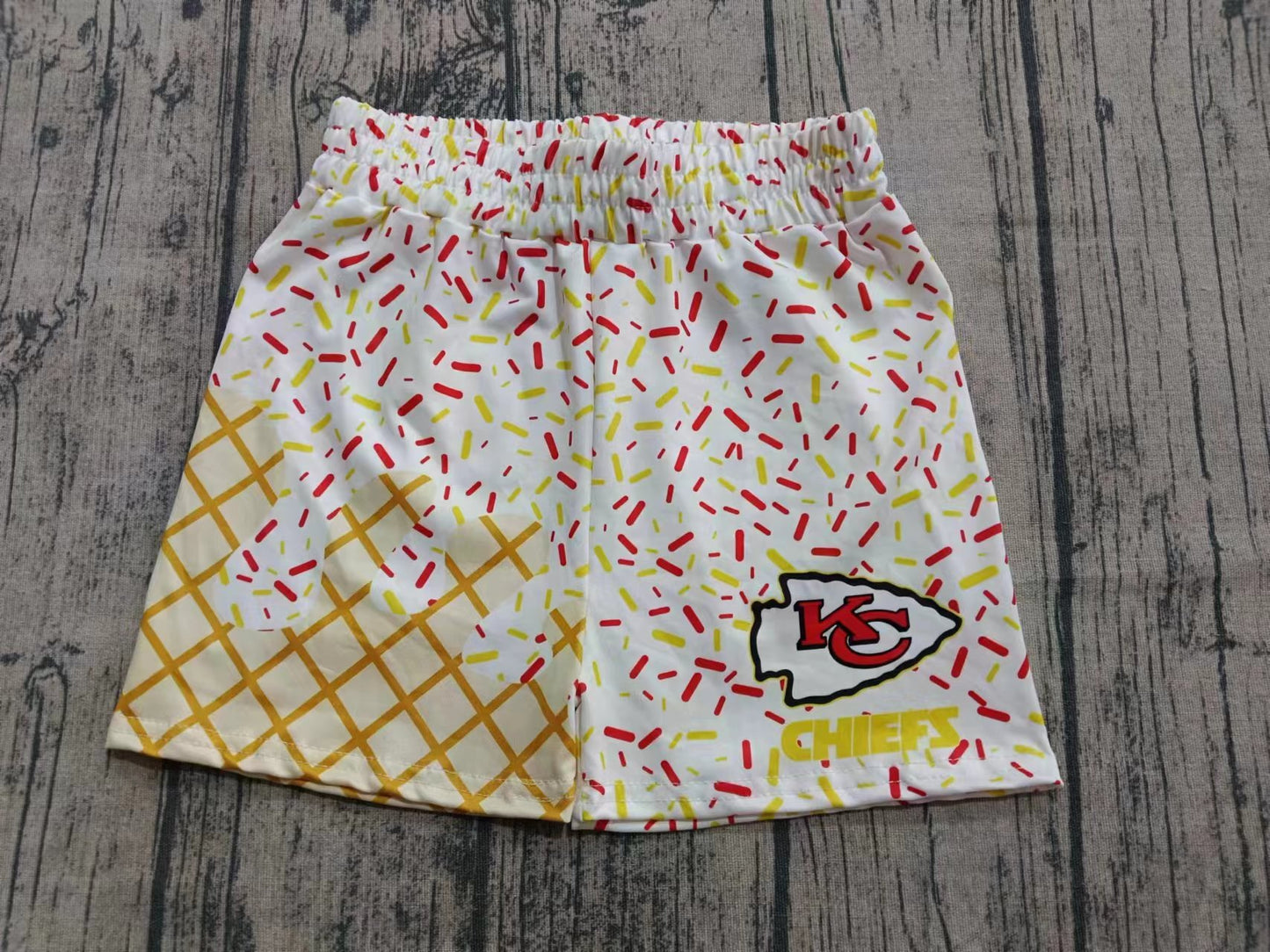 Preorder(moq 5) Baby Boys Yellow Drip KC Team Shorts Bottom