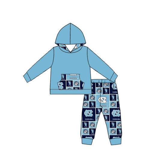 Preorder (moq 5)Baby Boys Corolin Team Hooded Top Pants Clothes Sets