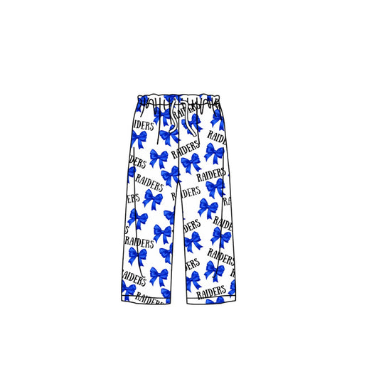 Preorder (moq 5)Adult Women Raiders Blue Bottom Pants