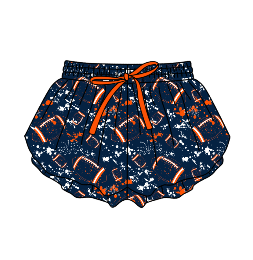 Preorder (moq 5)Baby Girls Tie-dye Footballs Print Team Butterfly Shorts Bottom