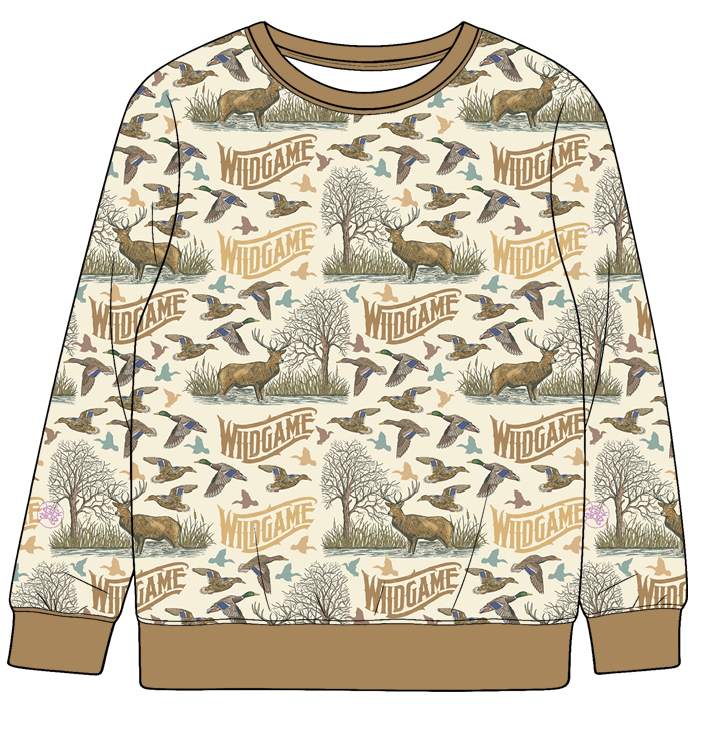 Preorder moq 5 (each item)Baby Boys Long Sleeve Ducks Cows Western Hunting T-shirts Tops