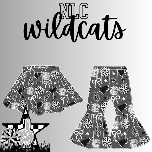 Preorder(moq 8 Each)Baby Girls Nic Wildcats Skorts and Pants Team