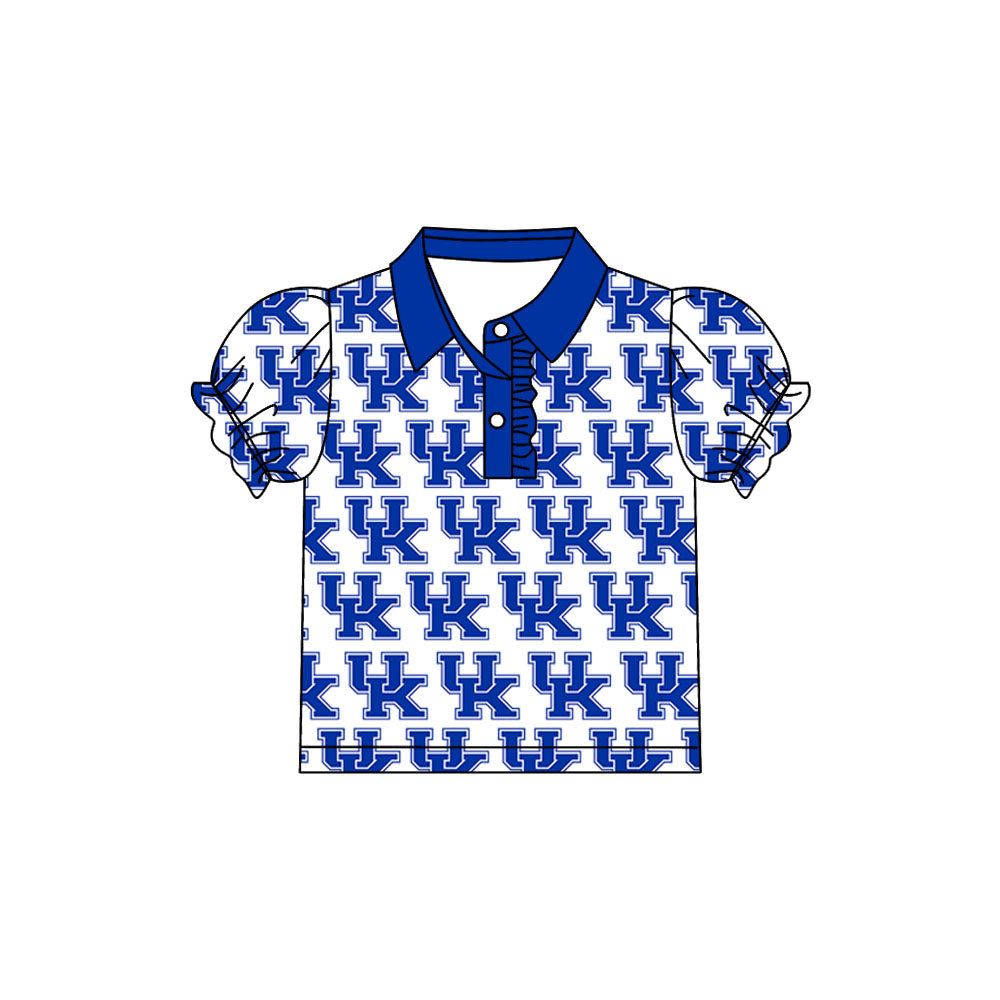 Preorder(moq 5)Baby Girls UK Team Short Sleeve Tee Pullovers Polo Shirts Tops