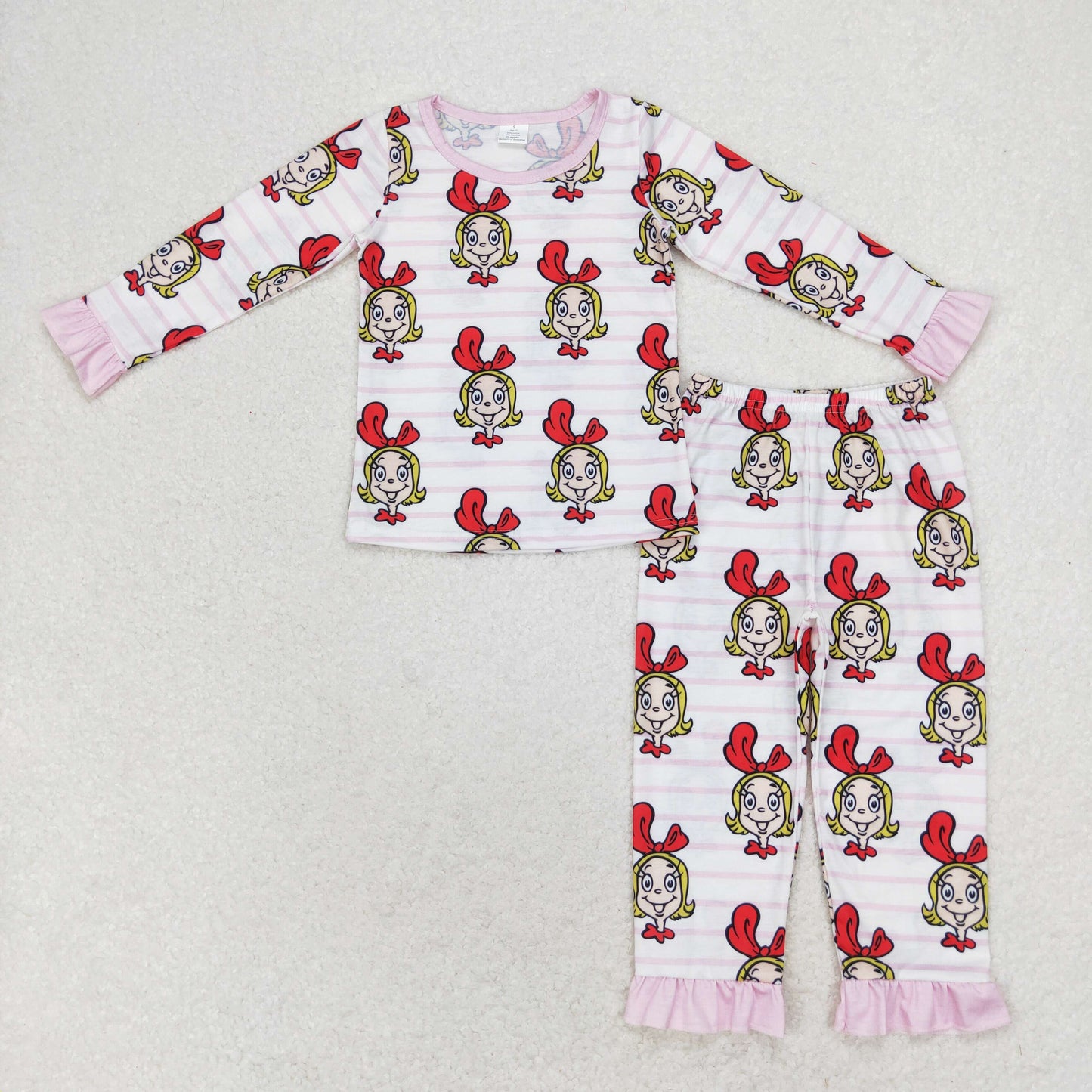 Baby Girls Pink Face Sibling Bamboo Pajamas Zippy Rompers Clothes Sets