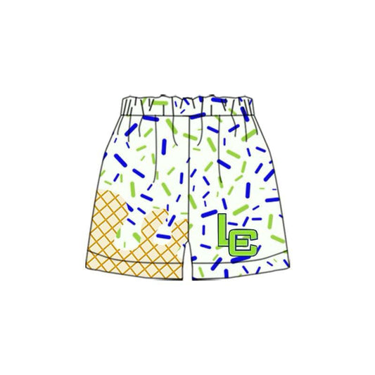 Preorder(moq 5) Baby Boys White LC Sprinkles Team Sports Shorts