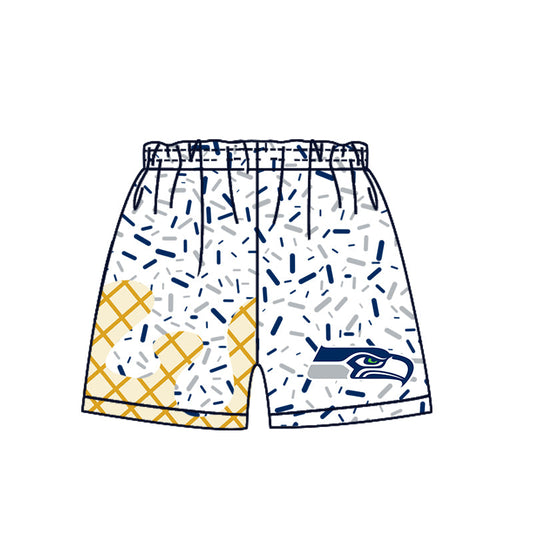 Preorder (moq 5)Baby Boys Drip Sprinkles Seattle Seahawks Team Shorts Bottom