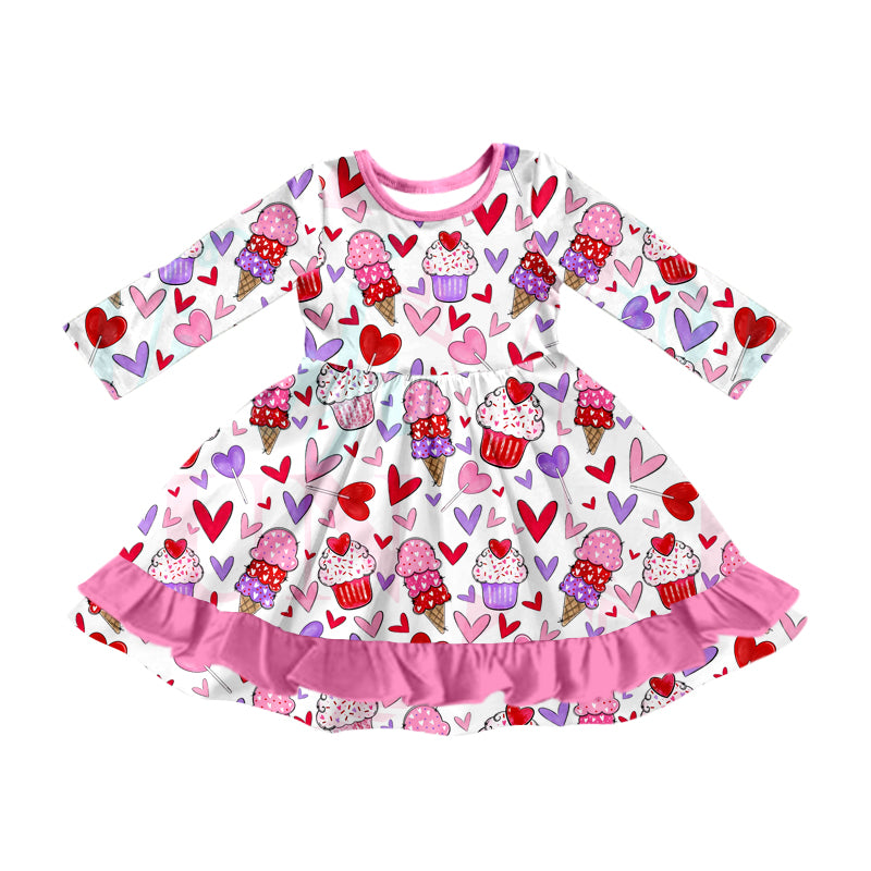 Baby Girls Valentines Sweet Cake Knee Length Dresses preorder(MOQ 5)