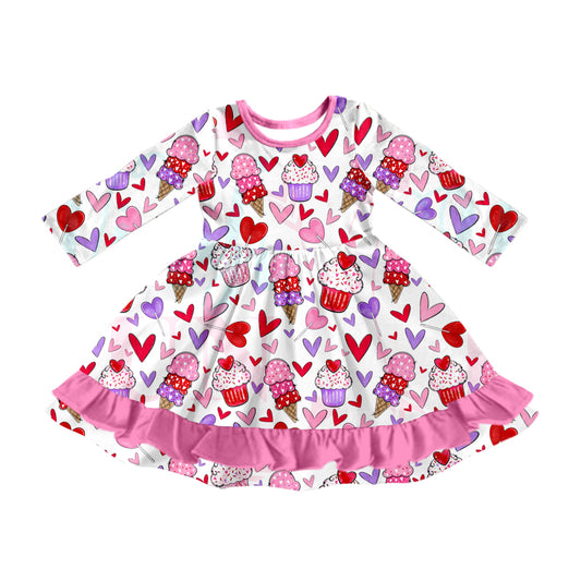 Baby Girls Valentines Sweet Cake Knee Length Dresses preorder(MOQ 5)