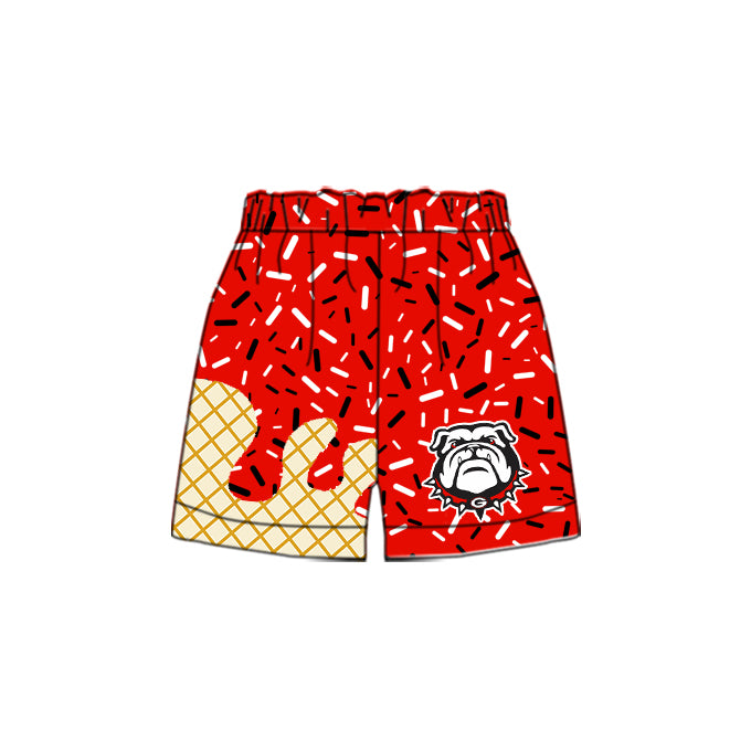 Preorder moq 5 Baby Boys Georgia Bulldog Team Shorts Bottoms