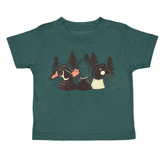 Baby Boys Ducks Hunting Green Short Sleeve Tee Shirts Tops Preorder(moq 5)