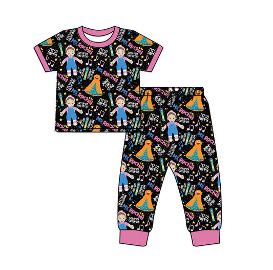 Preorder (moq 5)Baby Girls Ms Teacher Top Pants Pajamas Clothes Sets