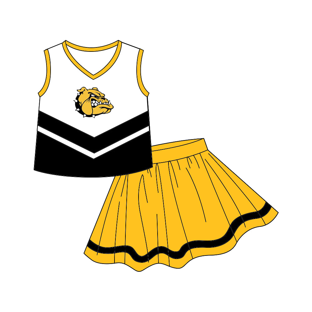 Baby Girls Chearleader Team Dog Skirts Clothes Sets preorder(moq 5)